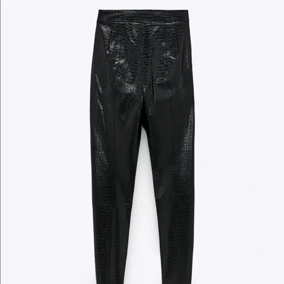 Zara Faux Leather Pants - Picture 5 of 6